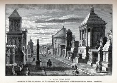 Via Appia Near Rome Reconstruction, 1882 by Unbekannt