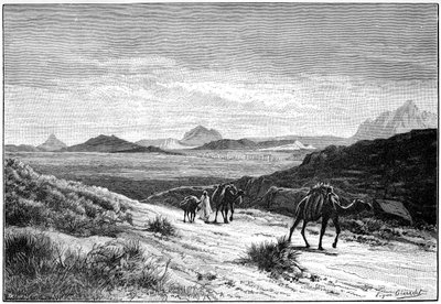 View from the Tellat Pass, Tunisia by Unbekannt