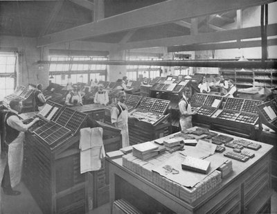 View of Composing Room by Unbekannt