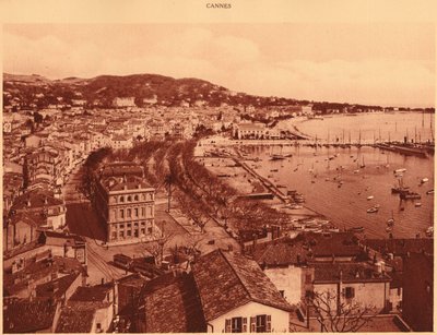 View taken from the Mont Chevalier, Cannes, 1930 by Unbekannt
