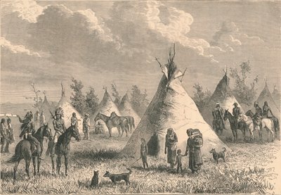 Village of Prairie Indians by Unbekannt