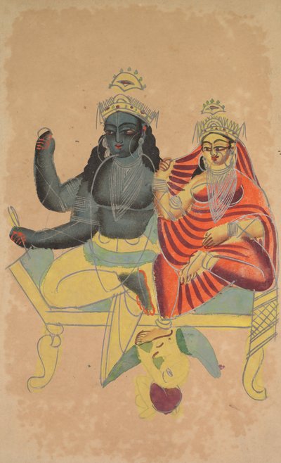Vishnu and Lakshmi by Unbekannt