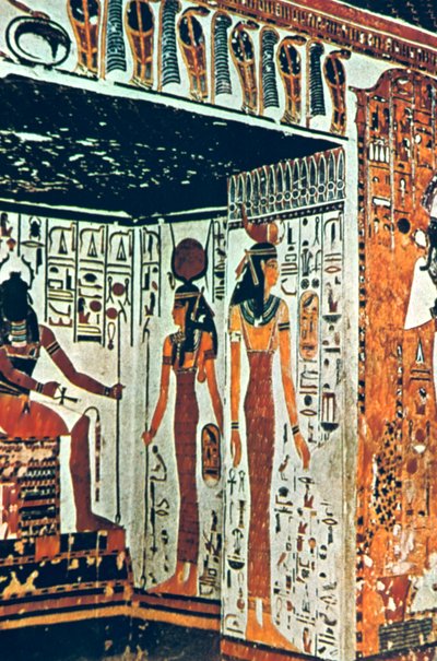 Wall Painting, Tomb of Nefertiti, Thebes, Egypt by Unbekannt