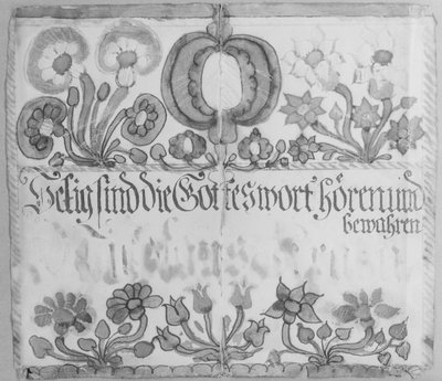 Wall Text, ca. 1785 by Unbekannt