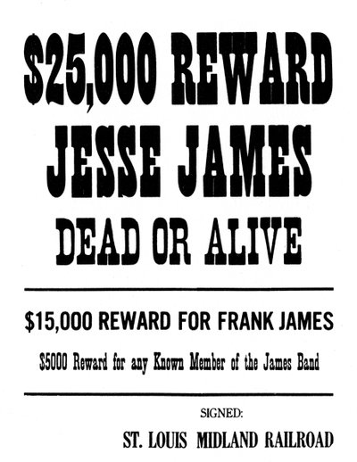 Wanted poster, c1868-1882 by Unbekannt