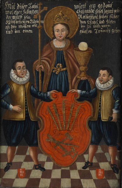 Coat of Arms and Statute Image of the Guild of Swordsmiths by Unbekannt