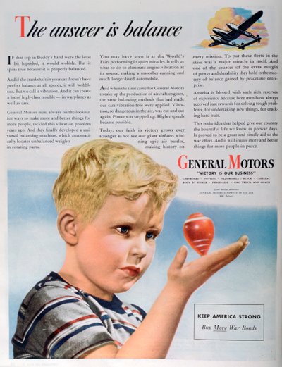 Wartime advert for General Motors by Unbekannt