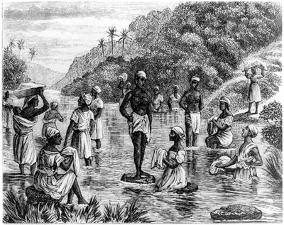Washing clothes, Santo Domingo, 1873 by Unbekannt
