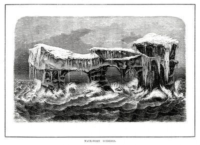 Wave-Worn Icebergs, 1877 by Unbekannt