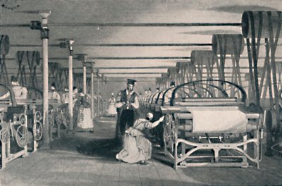 Weaving by Power Looms, 1835, 1904 by Unbekannt