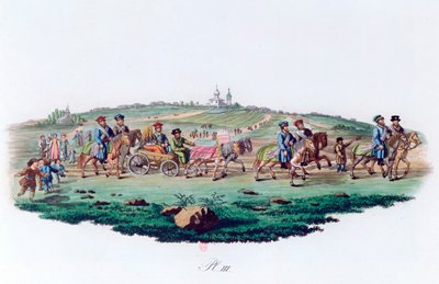 Wedding Procession, Russia, 1820 by Unbekannt