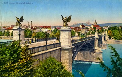 Wettstein Bridge, Basel, Switzerland by Unbekannt