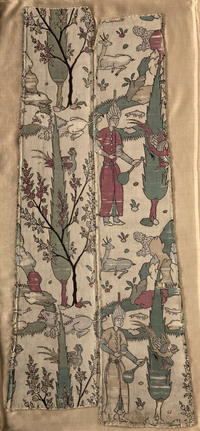 Wine bearers in landscape, from a robe by Unbekannt