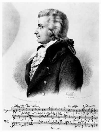 Wolfgang Amadeus Mozart, 1756-1791, c1790 by Unbekannt