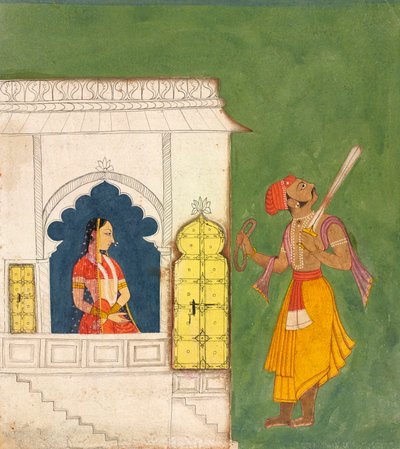 Woman Gazing at Warrior by Unbekannt