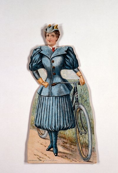 Woman in Cycling Dress by Unbekannt