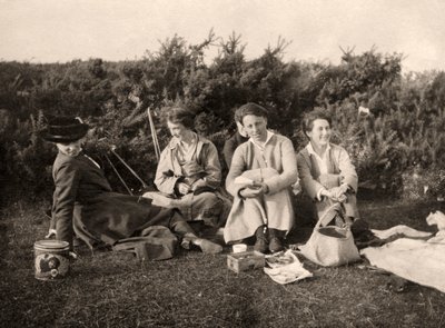 Women Enjoying a Picnic by Unbekannt
