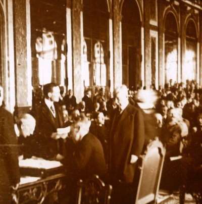Woodrow Wilson, Treaty of Versailles, France, 1919 by Unbekannt