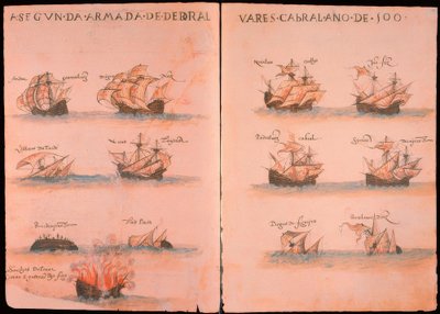 Portuguese Fleet under Cabral 1500 by Unbekannt