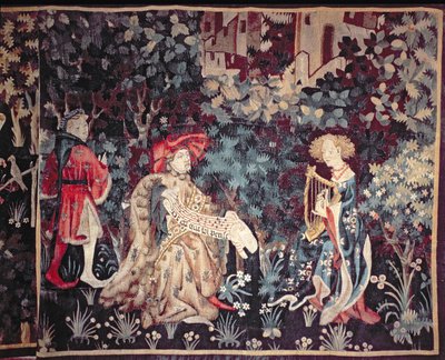 The Concert, Tapestry from Arras, 1420 by Unbekannt Unbekannt