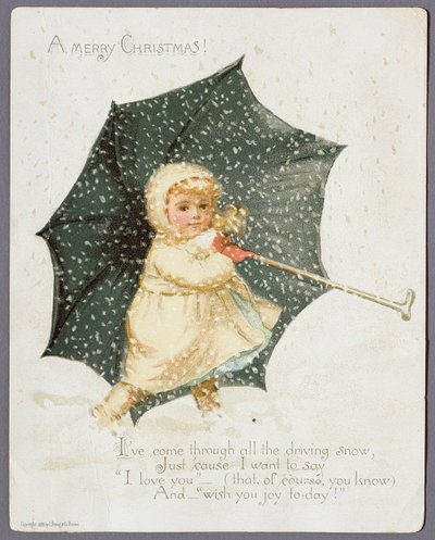 A Merry Christmas, Christmas card, 1888 by Unbekannt Unbekannt