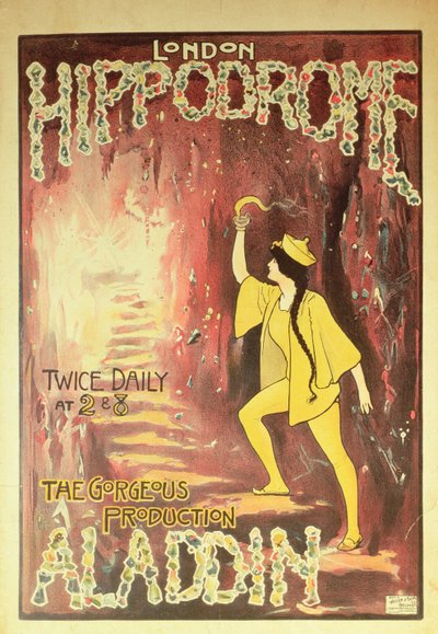 Aladdin: Poster from London Hippodrome by Unbekannt Unbekannt