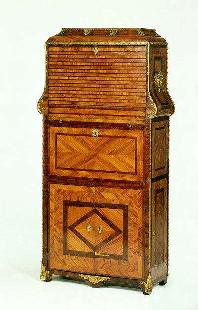 Louis XV veneered secretaire cartonnier, c.1740 by Unbekannt Unbekannt