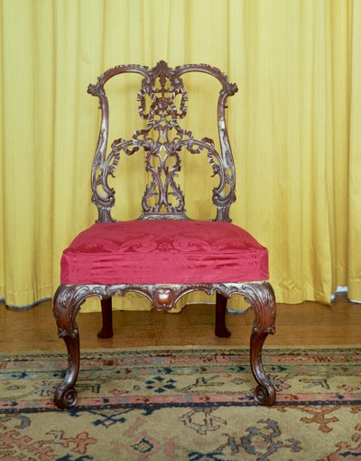 Mahogany riband back chair of Chippendale design by Unbekannt Unbekannt