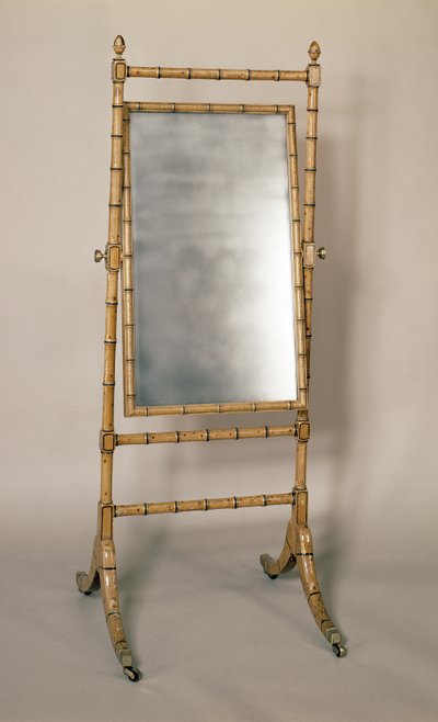 Regency Cheval Glass, Bamboo Frame, English by Unbekannt Unbekannt