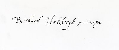 Signature of Richard Hakluyt by Unbekannt Unbekannt