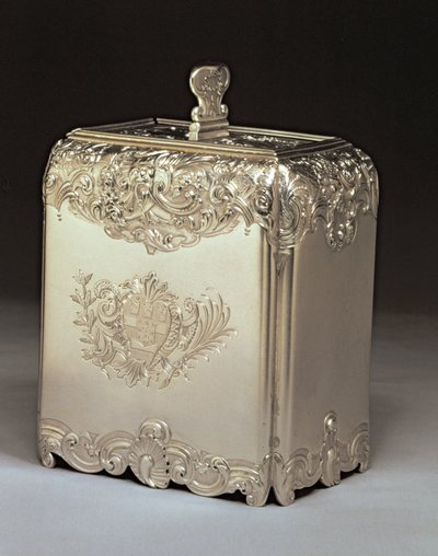 Silver tea canister by Paul de Lamerie by Unbekannt Unbekannt