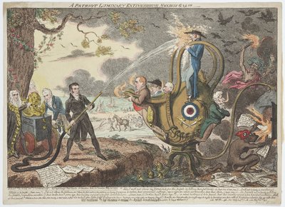 A Patriot Luminary Extinguishing Noxious Gas by Unbekannter Künstler