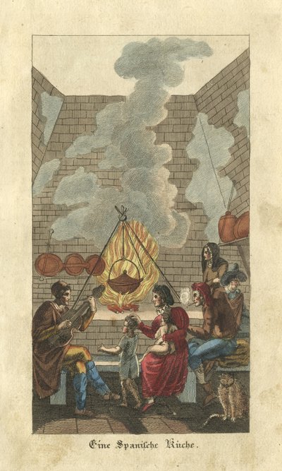 A Spanish kitchen by Unbekannter Künstler