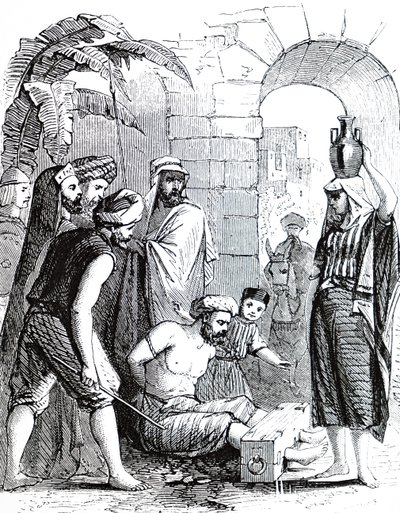A Syrian criminal being punished by Unbekannt