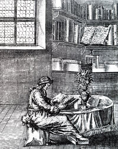 A Gentleman Reading by Unbekannt