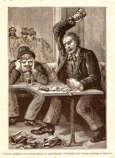 Absinthe versus Alcohol, c.1900 by Unbekannt