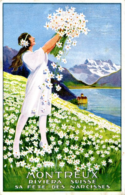 Advertisement for Montreux Narcissus Festival by Unbekannter Künstler