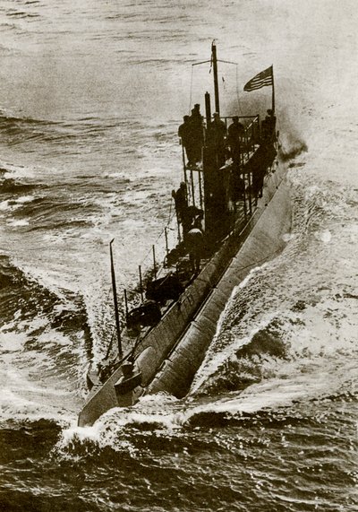American submarine during WW1 by Unbekannter Künstler