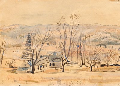 Farmhouse in the USA by Unbekannter Künstler