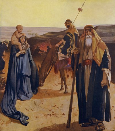 Bedouin Family by Unbekannter Künstler