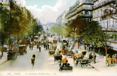 Boulevard Montmartre, Paris, c. 1900 by Unbekannter Künstler