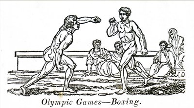 Boxers in ancient Olympic Games by Unbekannt