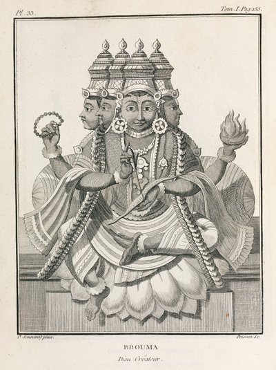 Brahma, the Hindu creator god by Unbekannt