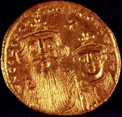 Byzantine Coin with Depiction of Emperor by Unbekannt