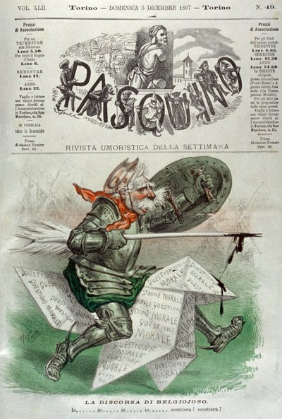 Caricature Cavallotti by Alec Hunter