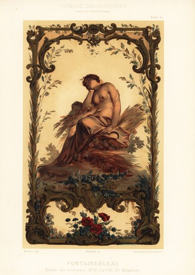 Ceiling Panel in the Palace of Fontainebleau by Unbekannter Künstler