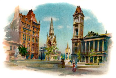 Chamberlain Square, Birmingham by Unbekannter Künstler