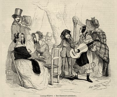 Champs Elysées - The Itinerant Singers by Unbekannter Künstler