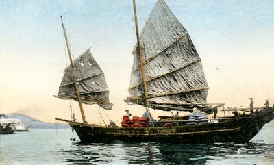Chinese junk ship by Unbekannter Künstler