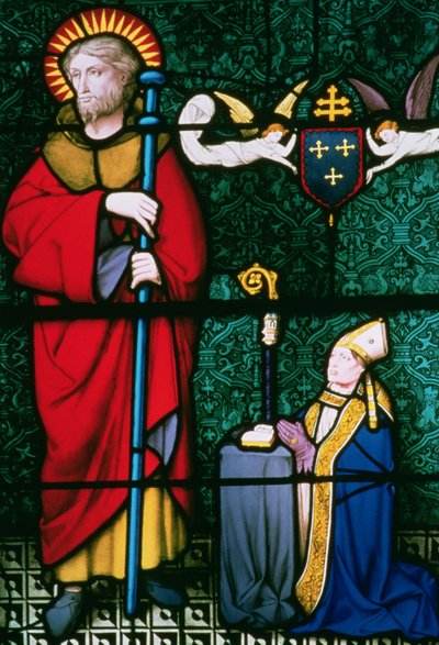 Christ with a Kneeling Bishop by Unbekannt